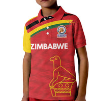 Custom Zimbabwe Cricket Spirit 2026 Kid Polo Shirt World T20 Edition - Wonder Print Shop