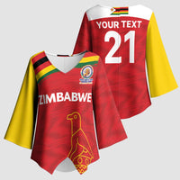 Custom Zimbabwe Cricket Spirit 2026 Kimono Sleeve Blouse World T20 Edition - Wonder Print Shop