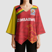 Custom Zimbabwe Cricket Spirit 2026 Kimono Sleeve Blouse World T20 Edition - Wonder Print Shop
