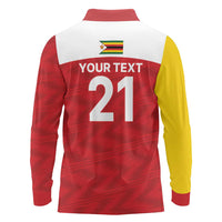 Custom Zimbabwe Cricket Spirit 2026 Long Sleeve Polo Shirt World T20 Edition - Wonder Print Shop