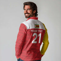 Custom Zimbabwe Cricket Spirit 2026 Long Sleeve Polo Shirt World T20 Edition - Wonder Print Shop