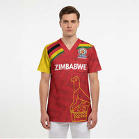 Custom Zimbabwe Cricket Spirit 2026 Scrub Top World T20 Edition - Wonder Print Shop