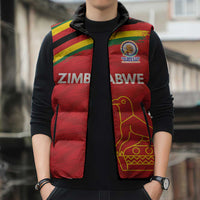 Custom Zimbabwe Cricket Spirit 2026 Sleeveless Puffer Jacket World T20 Edition - Wonder Print Shop