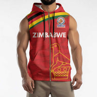 Custom Zimbabwe Cricket Spirit 2026 Sleeveless Zip Hoodie World T20 Edition - Wonder Print Shop