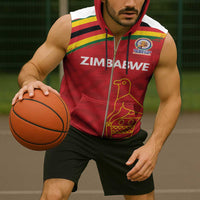 Custom Zimbabwe Cricket Spirit 2026 Sleeveless Zip Hoodie World T20 Edition - Wonder Print Shop