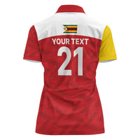 Custom Zimbabwe Cricket Spirit 2026 Women Polo Shirt World T20 Edition - Wonder Print Shop