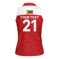 Custom Zimbabwe Cricket Spirit 2026 Women Sleeveless Polo Shirt World T20 Edition - Wonder Print Shop