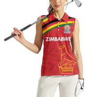 Custom Zimbabwe Cricket Spirit 2026 Women Sleeveless Polo Shirt World T20 Edition - Wonder Print Shop