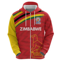Custom Zimbabwe Cricket Spirit 2026 Zip Hoodie World T20 Edition - Wonder Print Shop