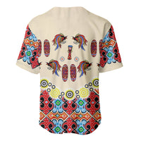 Papua Batik Motif Bird Of Paradise and Native Papuan Shield Baseball Jersey LT9 - Wonder Print Shop