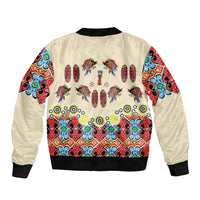Papua Batik Motif Bird Of Paradise and Native Papuan Shield Bomber Jacket LT9 - Wonder Print Shop