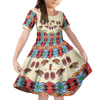 Papua Batik Motif Bird Of Paradise and Native Papuan Shield Family Matching Long Sleeve Bodycon Dress and Hawaiian Shirt LT9 - Wonder Print Shop