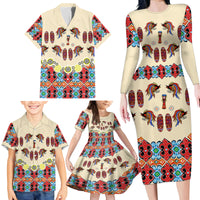 Papua Batik Motif Bird Of Paradise and Native Papuan Shield Family Matching Long Sleeve Bodycon Dress and Hawaiian Shirt LT9 - Wonder Print Shop