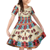 Papua Batik Motif Bird Of Paradise and Native Papuan Shield Family Matching Mermaid Dress and Hawaiian Shirt LT9 - Wonder Print Shop