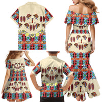 Papua Batik Motif Bird Of Paradise and Native Papuan Shield Family Matching Mermaid Dress and Hawaiian Shirt LT9 - Wonder Print Shop