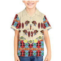 Papua Batik Motif Bird Of Paradise and Native Papuan Shield Family Matching Mermaid Dress and Hawaiian Shirt LT9 - Wonder Print Shop