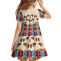 Papua Batik Motif Bird Of Paradise and Native Papuan Shield Family Matching Puletasi Dress and Hawaiian Shirt - Wonder Print Shop