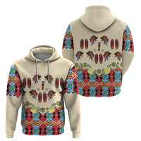 Papua Batik Motif Bird Of Paradise and Native Papuan Shield Hoodie - Wonder Print Shop