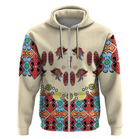 Papua Batik Motif Bird Of Paradise and Native Papuan Shield Hoodie - Wonder Print Shop