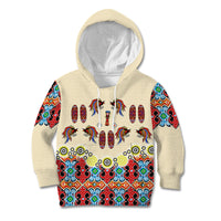 Papua Batik Motif Bird Of Paradise and Native Papuan Shield Kid Hoodie - Wonder Print Shop
