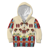 Papua Batik Motif Bird Of Paradise and Native Papuan Shield Kid Hoodie - Wonder Print Shop
