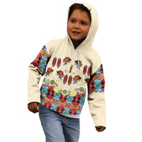 Papua Batik Motif Bird Of Paradise and Native Papuan Shield Kid Hoodie - Wonder Print Shop