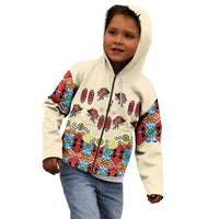 Papua Batik Motif Bird Of Paradise and Native Papuan Shield Kid Hoodie - Wonder Print Shop