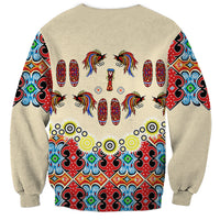 Papua Batik Motif Bird Of Paradise and Native Papuan Shield Sweatshirt - Wonder Print Shop