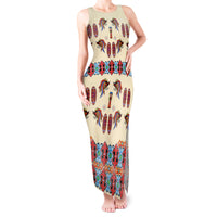 Papua Batik Motif Bird Of Paradise and Native Papuan Shield Tank Maxi Dress - Wonder Print Shop