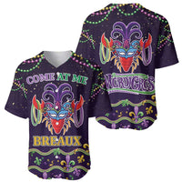 Come At Me Breaux Crawfish Beads Baseball Jersey Mardi Gras Carnival
