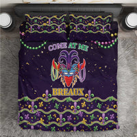 Come At Me Breaux Crawfish Beads Bedding Set Mardi Gras Carnival