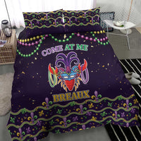 Come At Me Breaux Crawfish Beads Bedding Set Mardi Gras Carnival