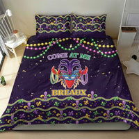 Come At Me Breaux Crawfish Beads Bedding Set Mardi Gras Carnival