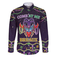 Come At Me Breaux Crawfish Beads Family Matching Long Sleeve Bodycon Dress and Hawaiian Shirt Mardi Gras Carnival LT9 - Wonder Print Shop