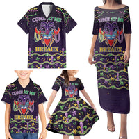 Come At Me Breaux Crawfish Beads Family Matching Puletasi and Hawaiian Shirt Mardi Gras Carnival