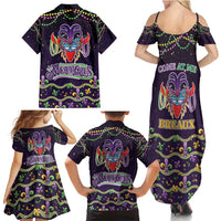 Come At Me Breaux Crawfish Beads Family Matching Summer Maxi Dress and Hawaiian Shirt Mardi Gras Carnival - Wonder Print Shop