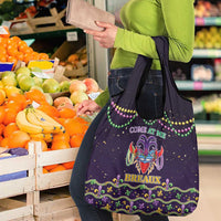 Come At Me Breaux Crawfish Beads Grocery Bag Mardi Gras Carnival