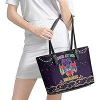 Come At Me Breaux Crawfish Beads Leather Tote Bag Mardi Gras Carnival