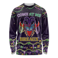 Come At Me Breaux Crawfish Beads Long Sleeve Shirt Mardi Gras Carnival - Wonder Print Shop