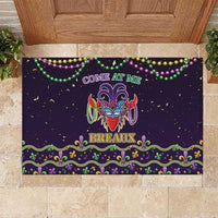 Come At Me Breaux Crawfish Beads Rubber Doormat Mardi Gras Carnival - Wonder Print Shop