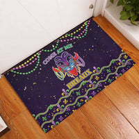 Come At Me Breaux Crawfish Beads Rubber Doormat Mardi Gras Carnival - Wonder Print Shop