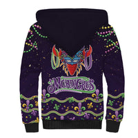 Come At Me Breaux Crawfish Beads Sherpa Hoodie Mardi Gras Carnival - Wonder Print Shop