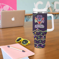 Come At Me Breaux Crawfish Beads Tumbler With Handle Mardi Gras Carnival - Wonder Print Shop