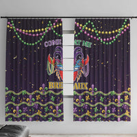 Come At Me Breaux Crawfish Beads Window Curtain Mardi Gras Carnival - Wonder Print Shop