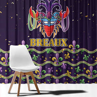 Come At Me Breaux Crawfish Beads Window Curtain Mardi Gras Carnival - Wonder Print Shop