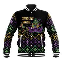 Mardi Gras Carnival Baseball Jacket Geometric Pattern Vintage