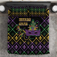 Mardi Gras Carnival Bedding Set Geometric Pattern Vintage