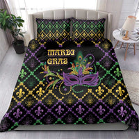 Mardi Gras Carnival Bedding Set Geometric Pattern Vintage