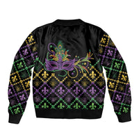 Mardi Gras Carnival Bomber Jacket Geometric Pattern Vintage
