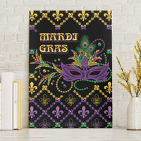Mardi Gras Carnival Canvas Wall Art Geometric Pattern Vintage